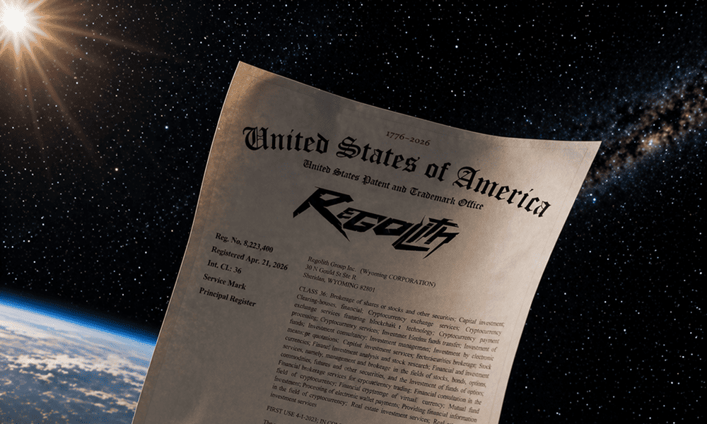 Regolith зарегистрировал торговую марку в США. Что это означает для платформы и ее клиентов