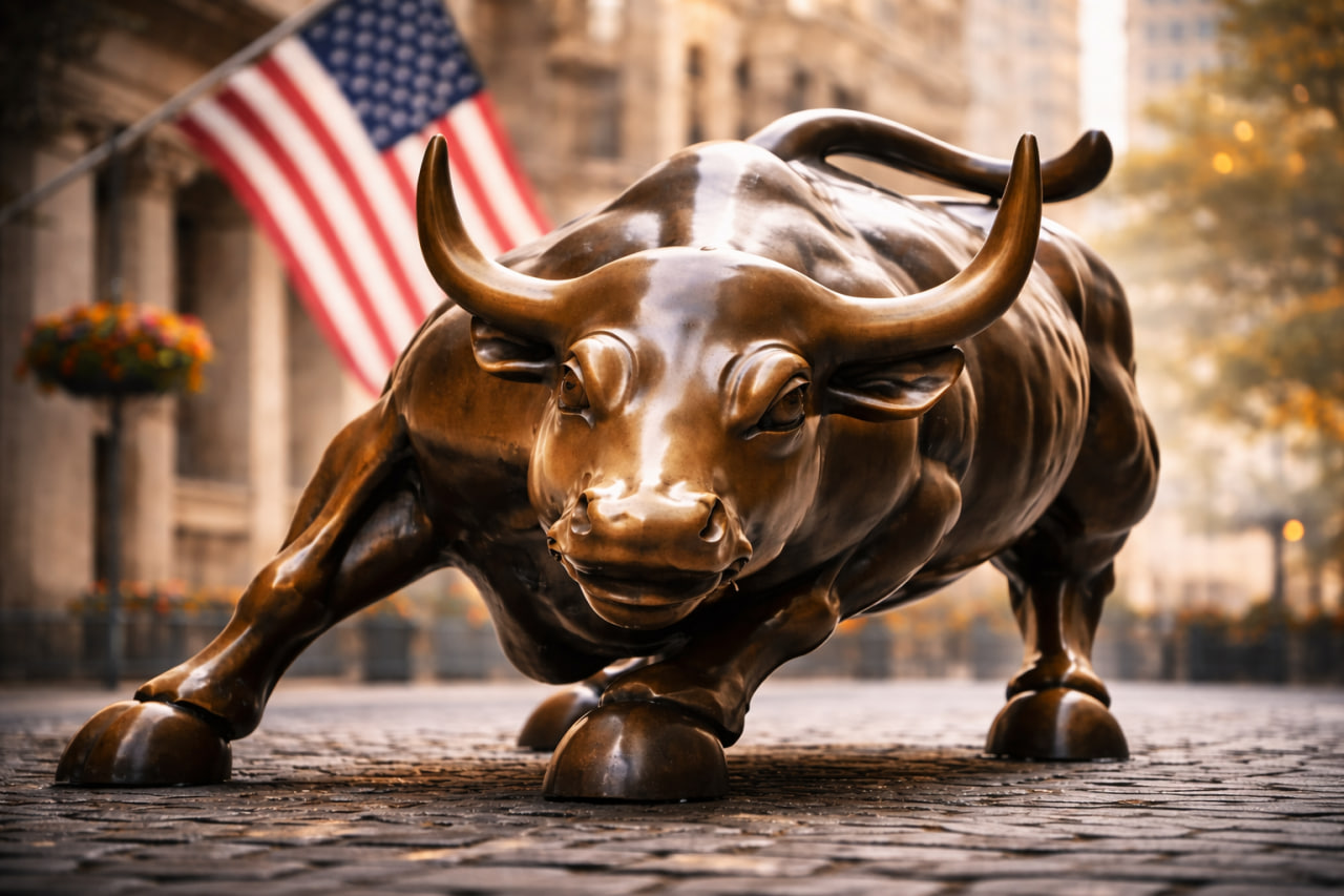 Wall Street Charging Bull – a symbol of growth and strength of the US stock market