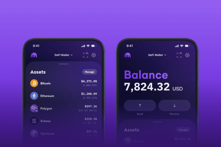 Kraken Wallet – mobile app for storing and managing crypto assets: balance, holdings, NFTs, and DeFi features.
