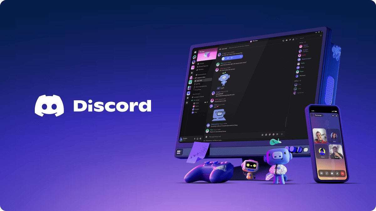 Discord – communication platform with desktop and mobile interfaces.
