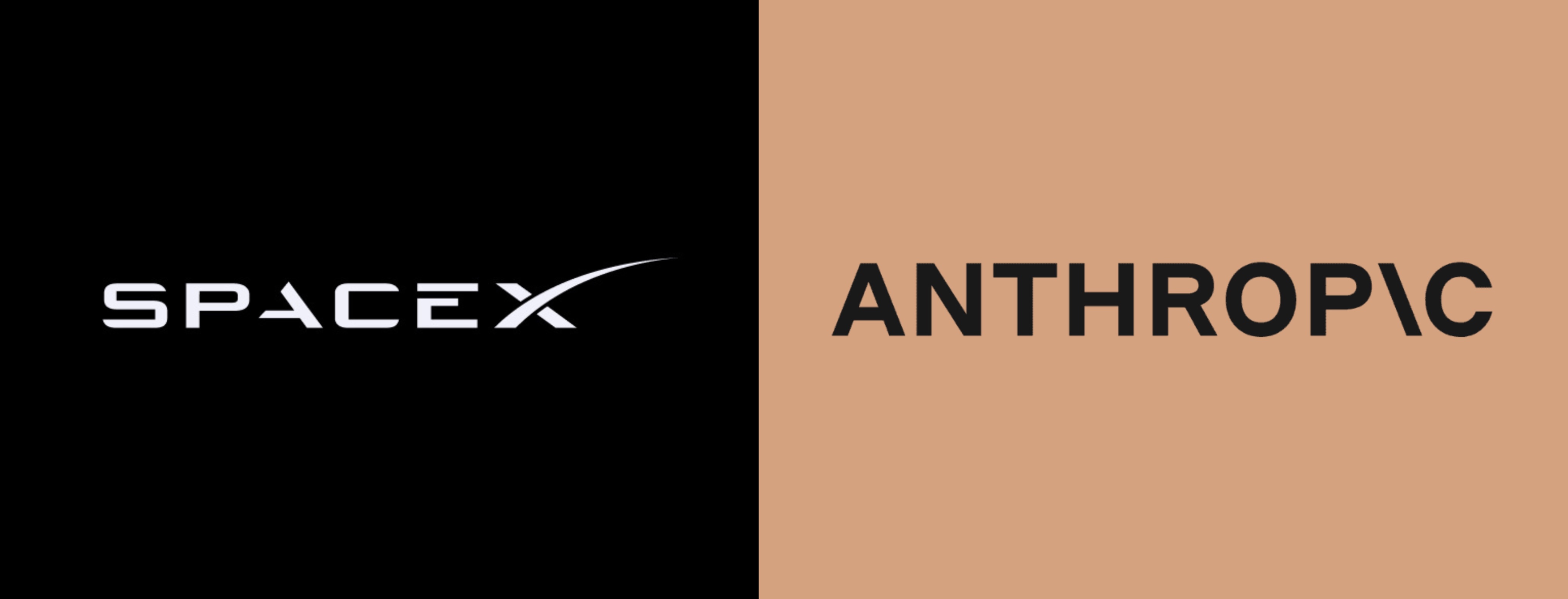 The SpaceX and Anthropic logos side by side, marking their compute deal.