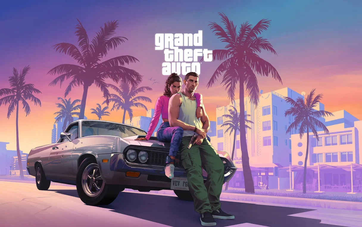 The GTA VI video game cover.