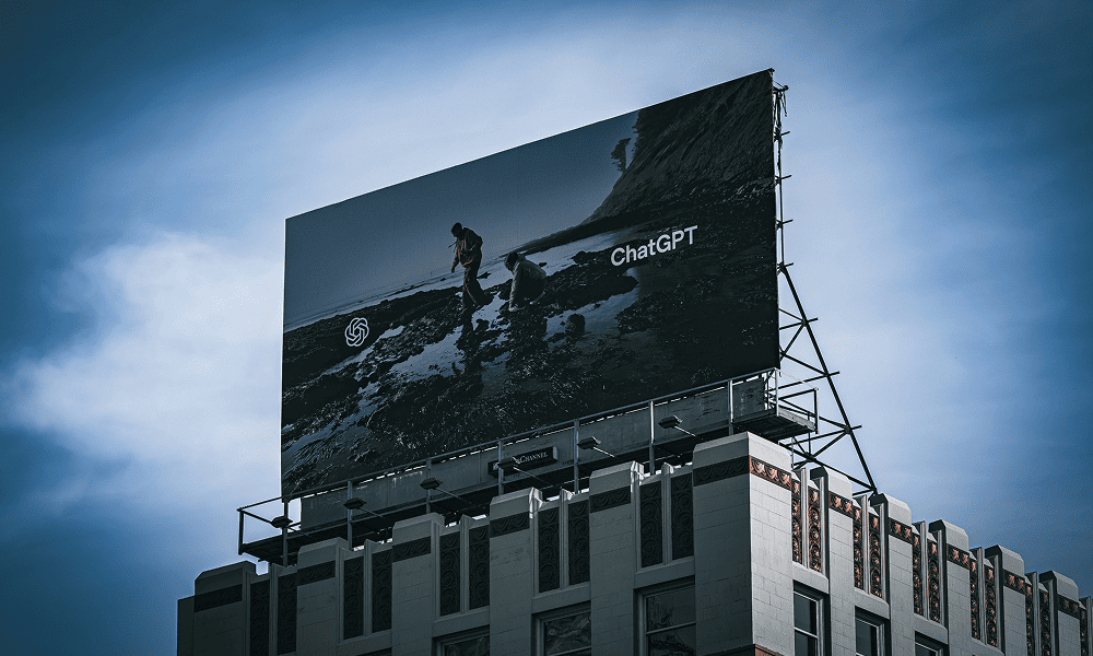 ChatGPT billboard on a building in San Francisco.