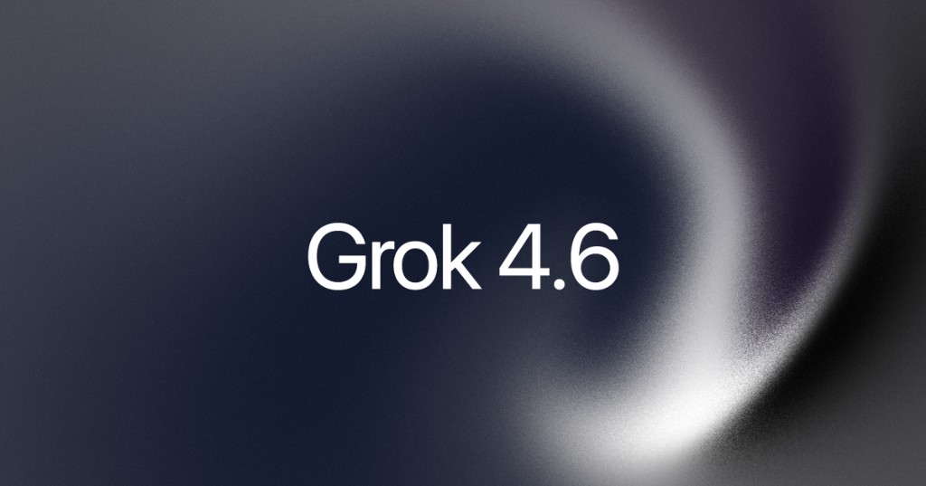 Изображение с надписью Grok 4.6 на темном абстрактном фоне.