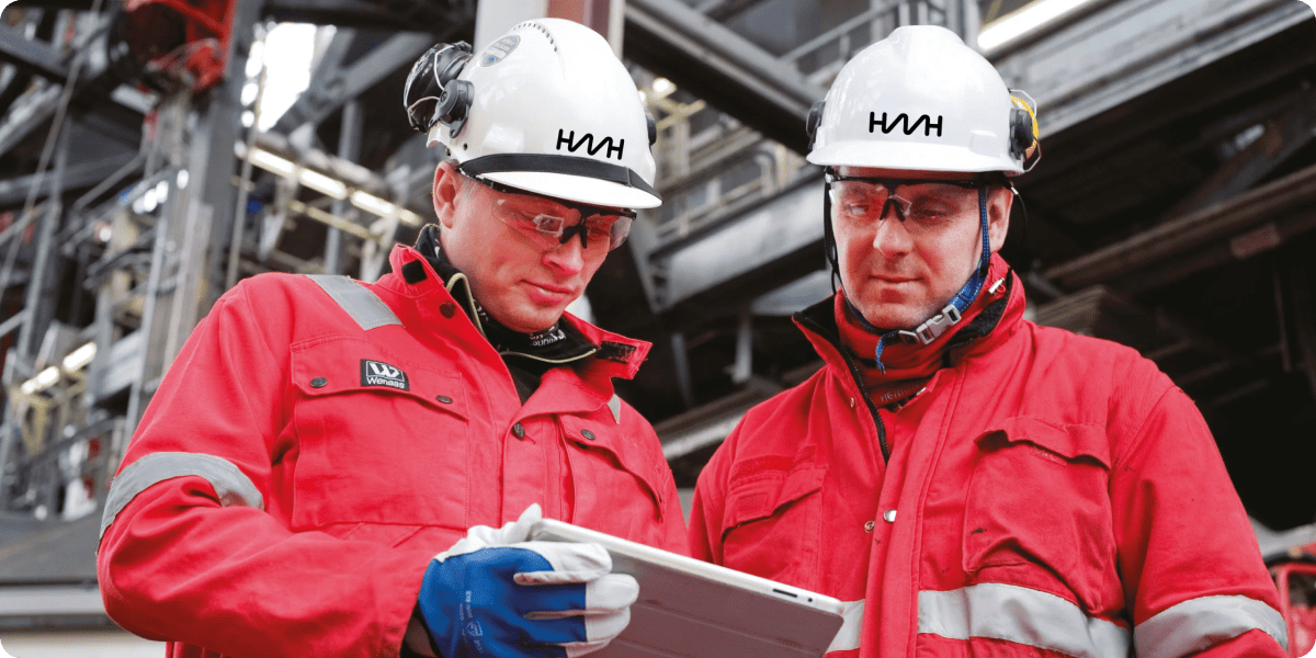 HMH engineers monitoring equipment operations at a drilling site