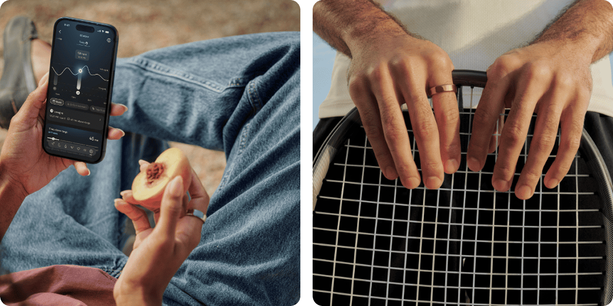 Oura Ring smart wearable for health monitoring, biometric tracking, and physical activity analysis.