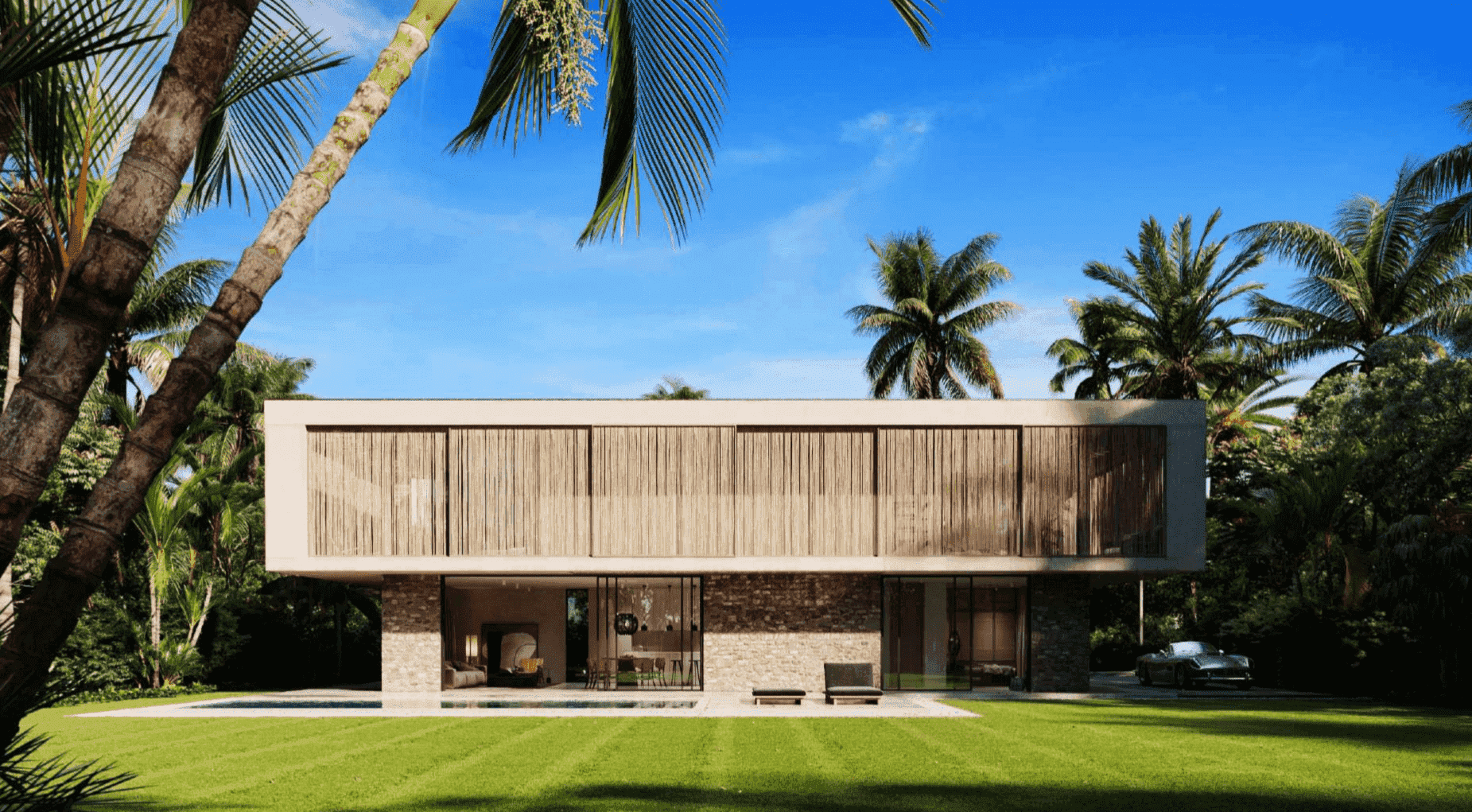 Regolith Village tropical villa front view